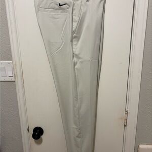 Nike Men’s Light Khaki Golf Pants with Black Swoosh